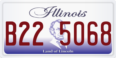 IL license plate B225068