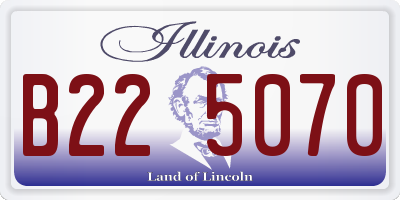 IL license plate B225070