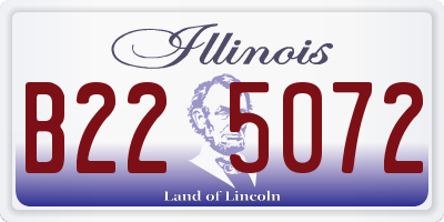 IL license plate B225072