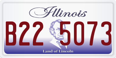 IL license plate B225073