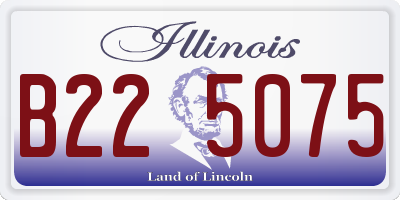 IL license plate B225075