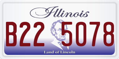 IL license plate B225078