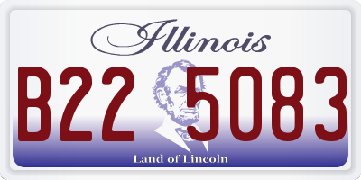 IL license plate B225083