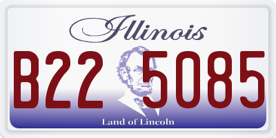 IL license plate B225085