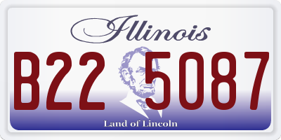 IL license plate B225087