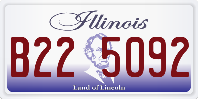 IL license plate B225092