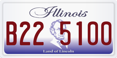 IL license plate B225100
