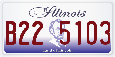 IL license plate B225103