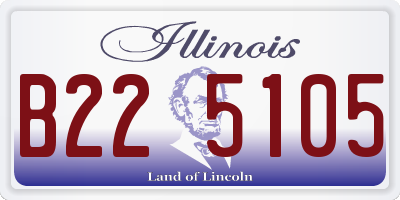 IL license plate B225105