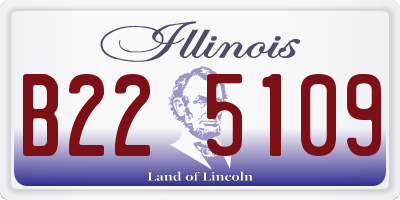 IL license plate B225109