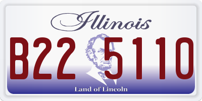IL license plate B225110