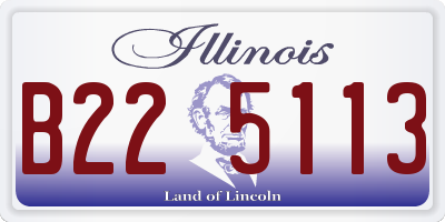 IL license plate B225113