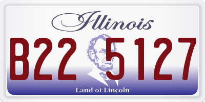 IL license plate B225127