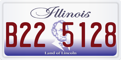 IL license plate B225128
