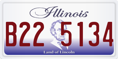 IL license plate B225134