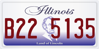 IL license plate B225135