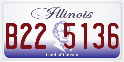 IL license plate B225136
