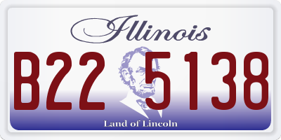 IL license plate B225138