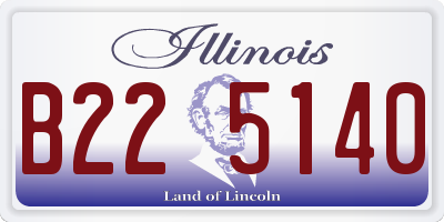 IL license plate B225140