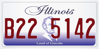 IL license plate B225142