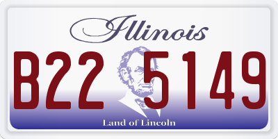 IL license plate B225149