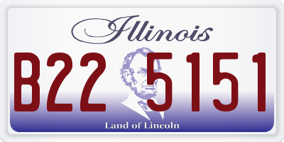 IL license plate B225151