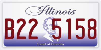 IL license plate B225158