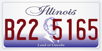 IL license plate B225165