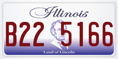 IL license plate B225166