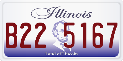 IL license plate B225167