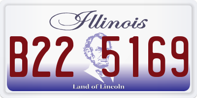 IL license plate B225169