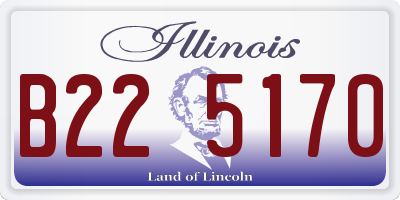 IL license plate B225170