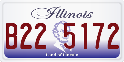 IL license plate B225172