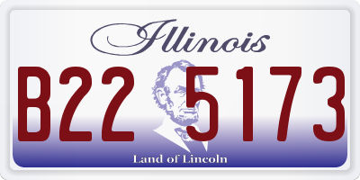 IL license plate B225173