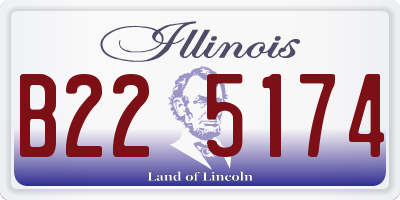 IL license plate B225174