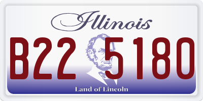 IL license plate B225180