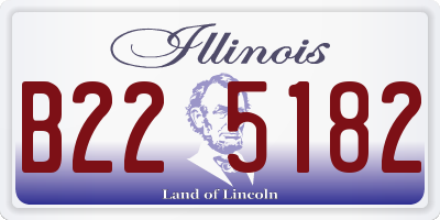 IL license plate B225182