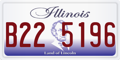 IL license plate B225196