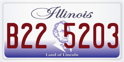 IL license plate B225203