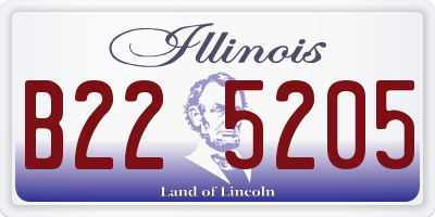 IL license plate B225205