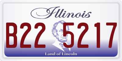 IL license plate B225217