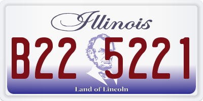 IL license plate B225221