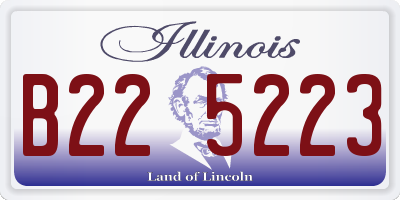 IL license plate B225223