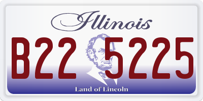 IL license plate B225225
