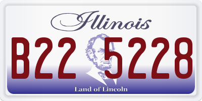 IL license plate B225228