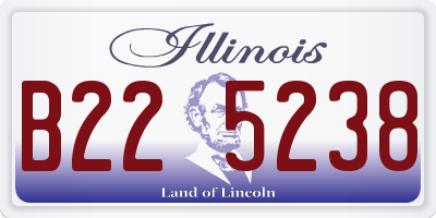 IL license plate B225238