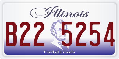 IL license plate B225254