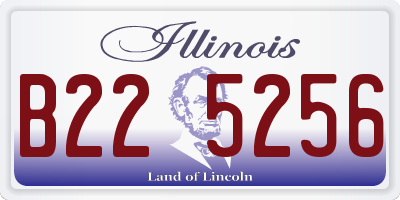 IL license plate B225256
