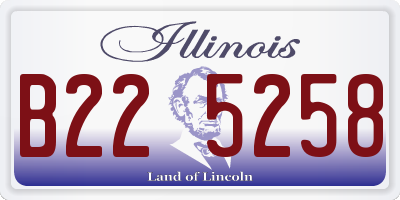 IL license plate B225258