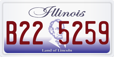 IL license plate B225259